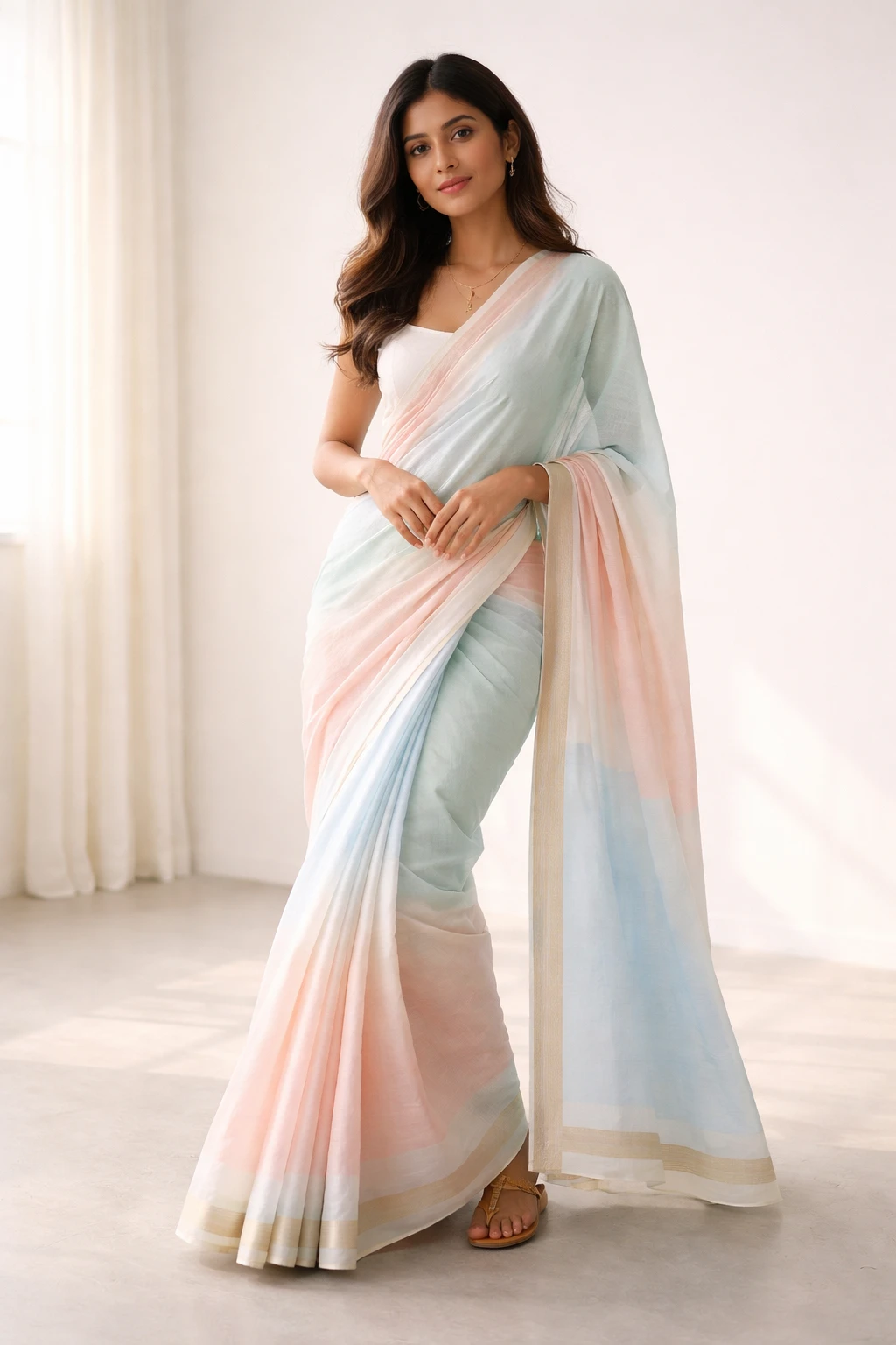 Pastel Cotton Saree Look Ideas for Elegant Everyday Styling