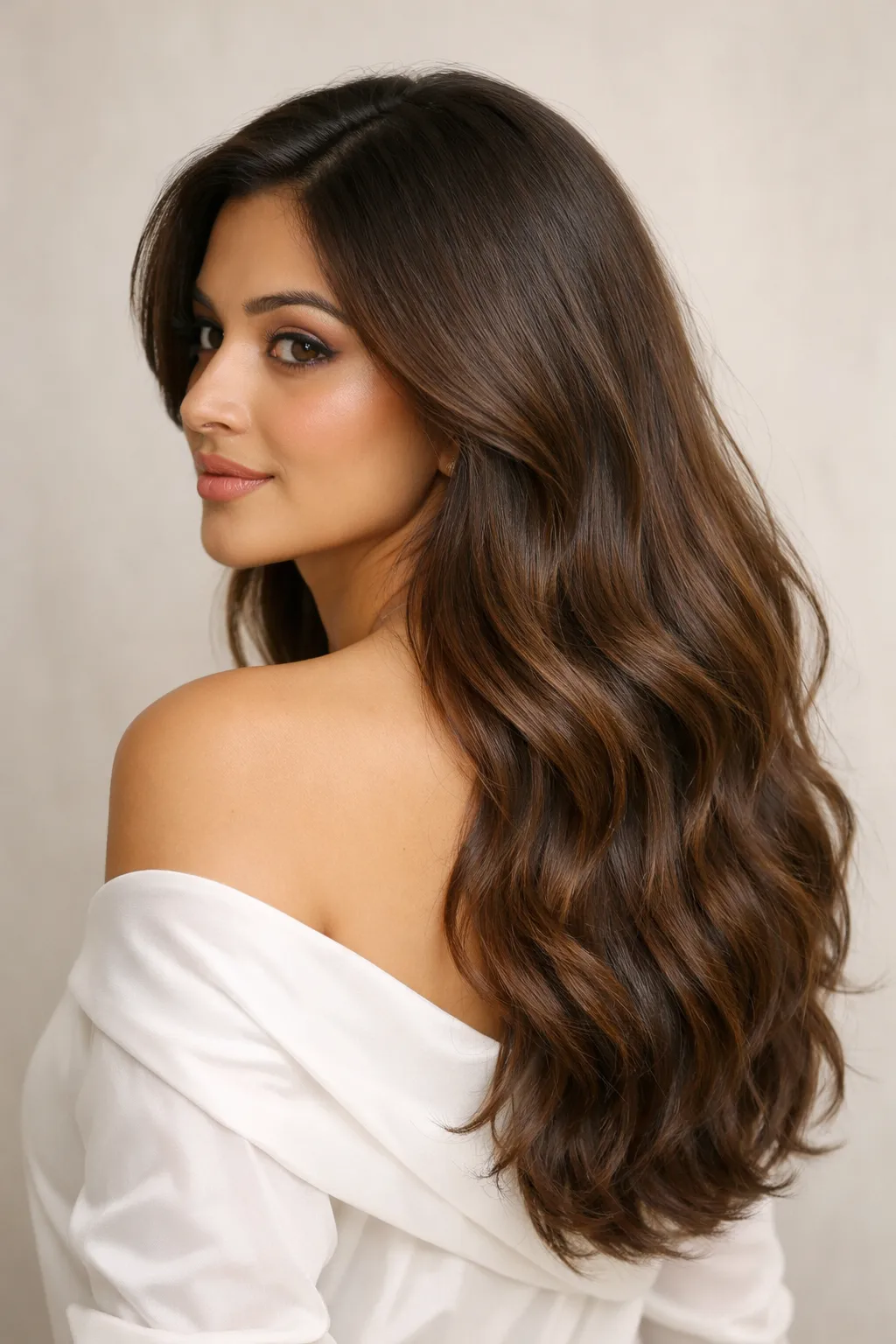 Hollywood soft waves hairstyle Western glam hair style elegant loose waves for events and parties