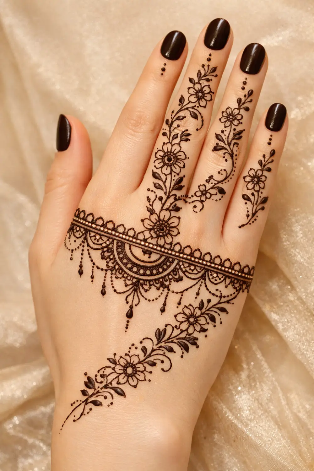 floral bracelet trail eid mehndi design jewelry style hand