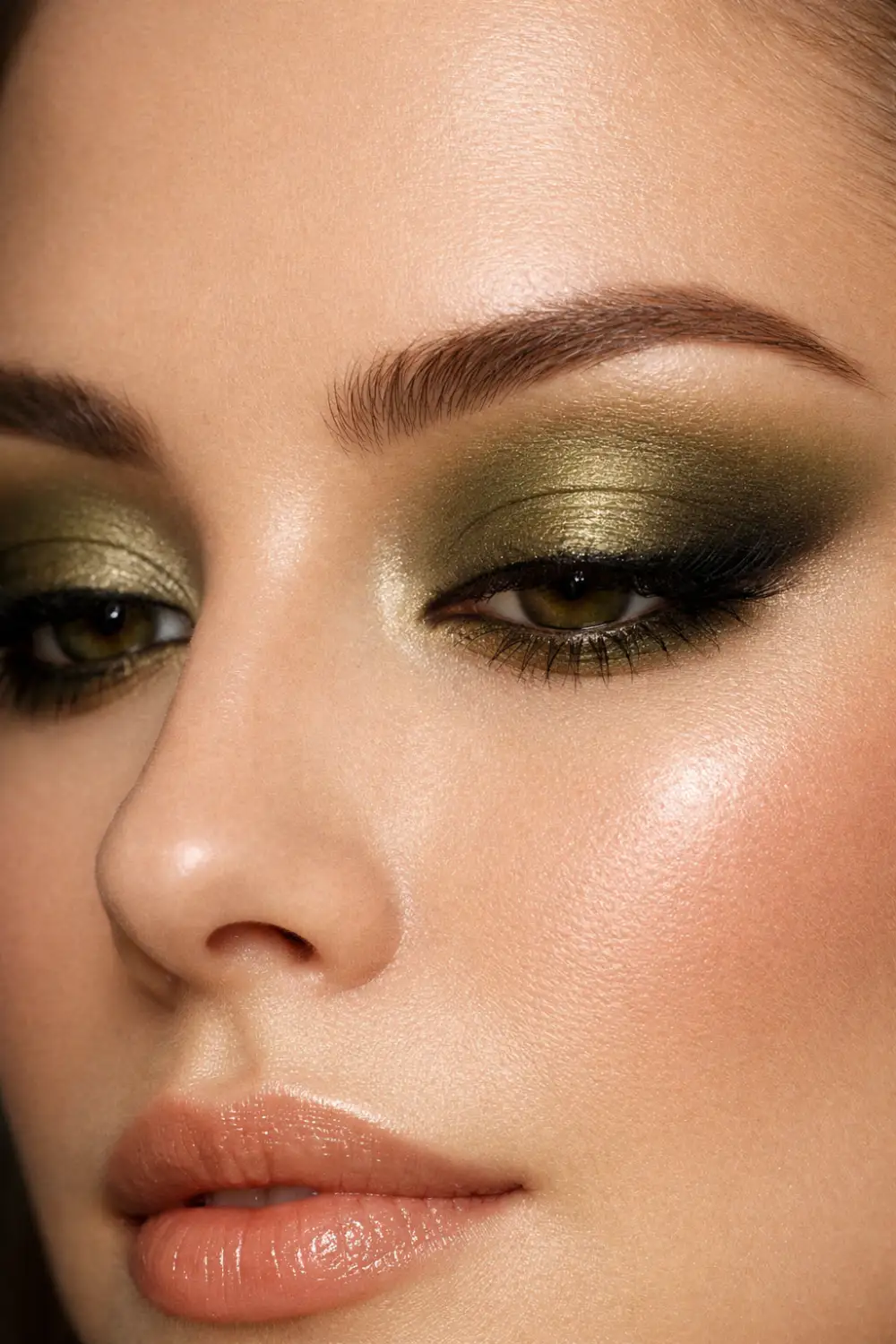 olive green smokey eyeshadow for hooded eyes luxury eye makeup