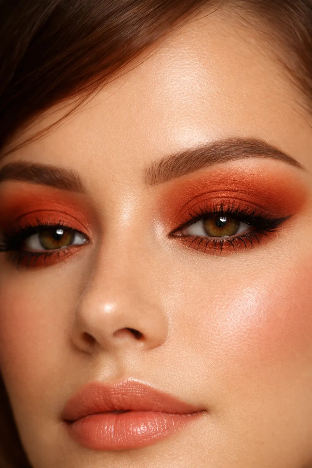 bold sunset orange eyeshadow for hooded eyes vibrant eye makeup