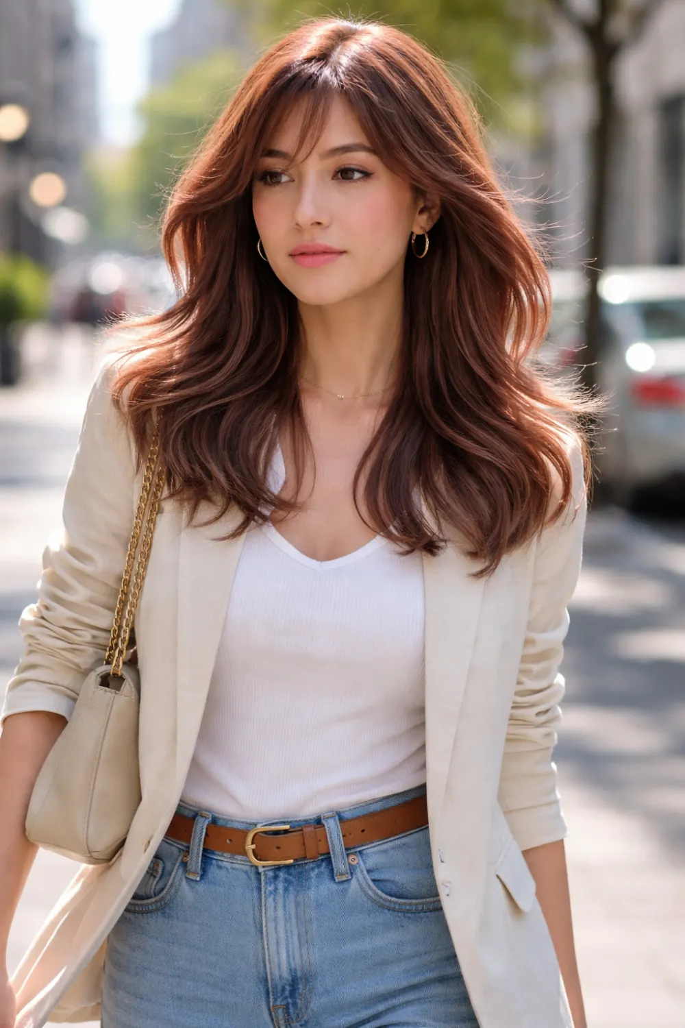 rose brown hair color for brunettes soft rosy toned waves romantic brunette hairstyle inspiration