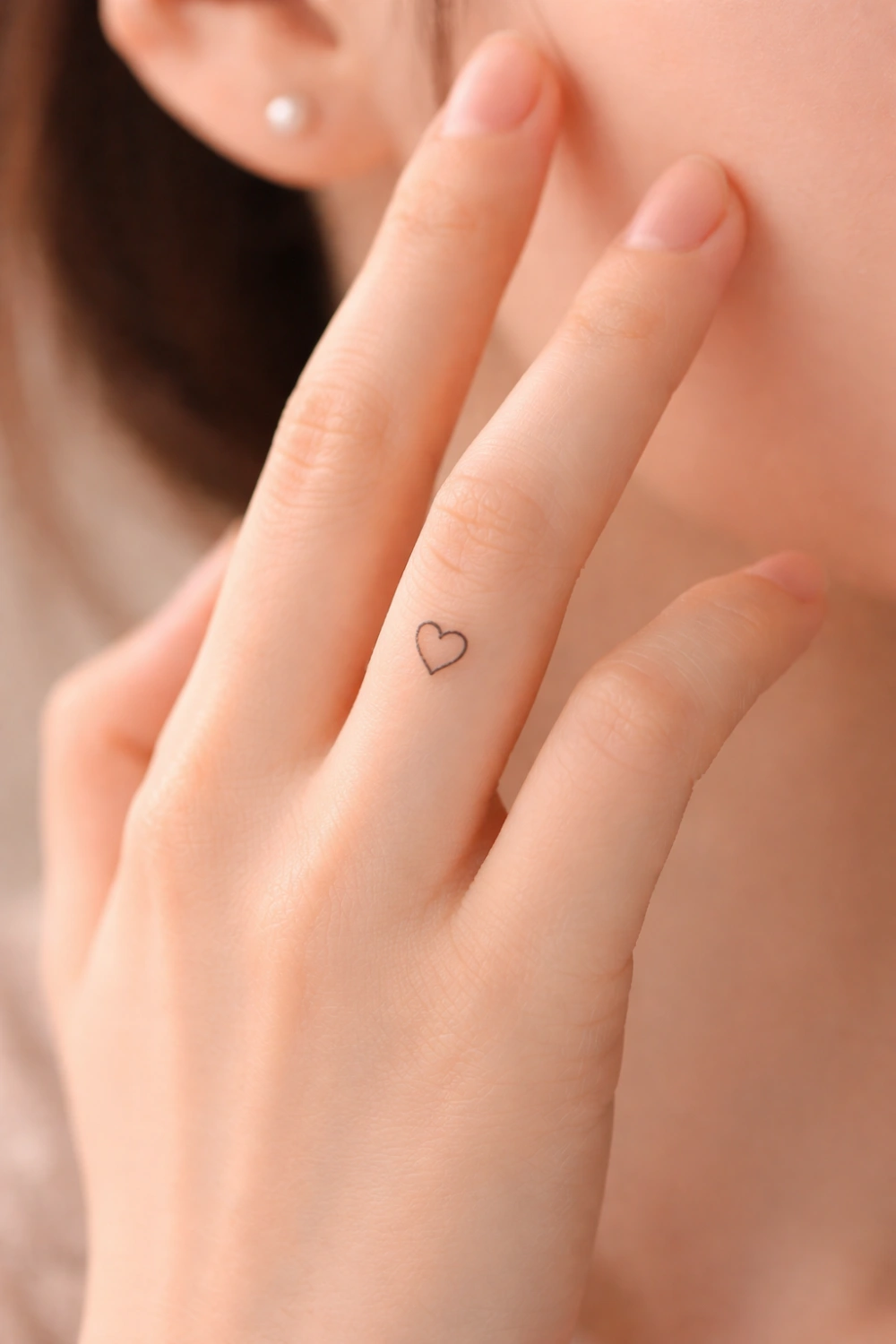 small heart finger tattoo for women minimalist love symbol tiny finger tattoo design