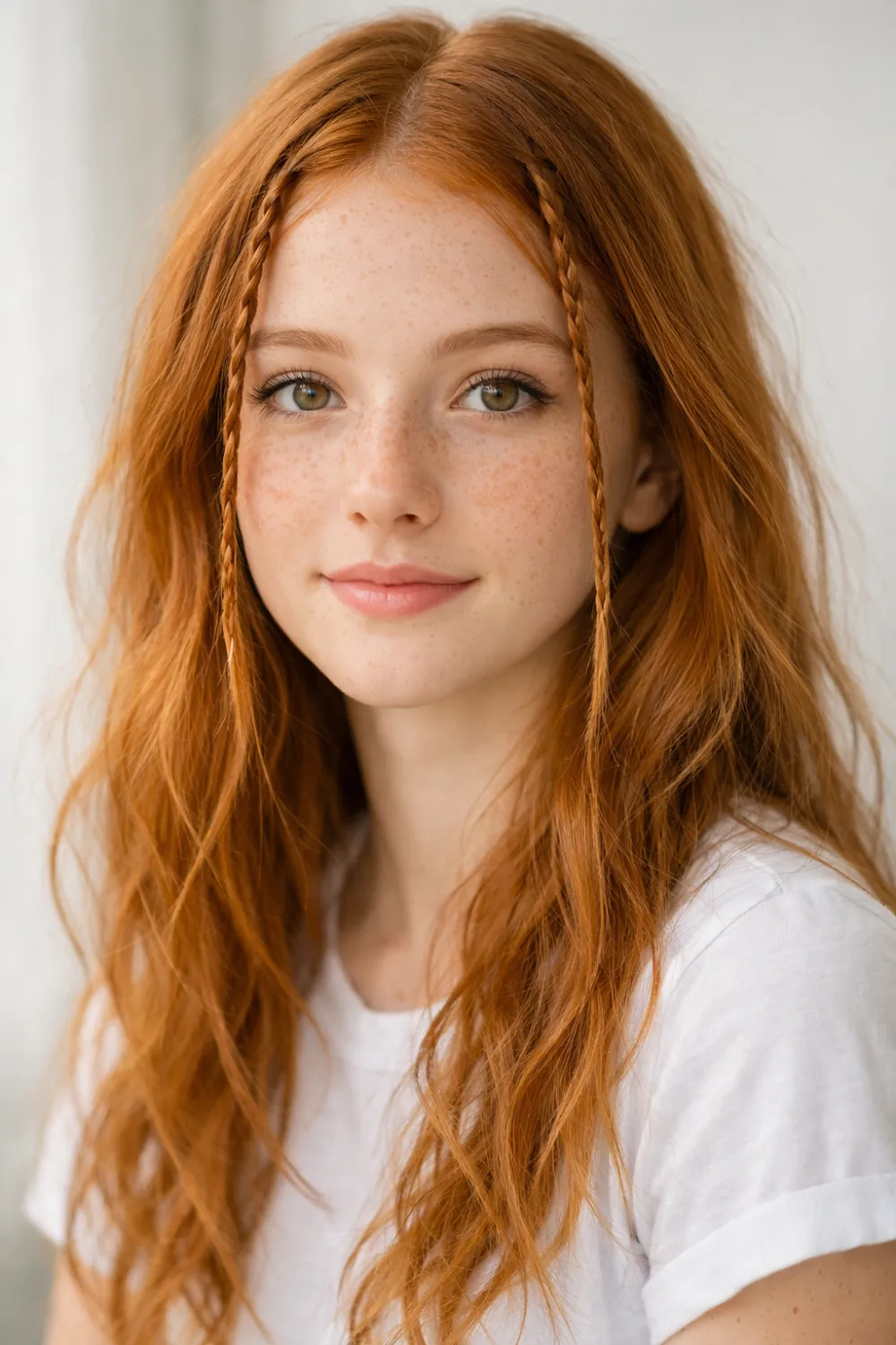 Mini braids front hairstyle for school girls with small braids framing the face, trendy everyday hairstyle idea that looks cute and stylish.