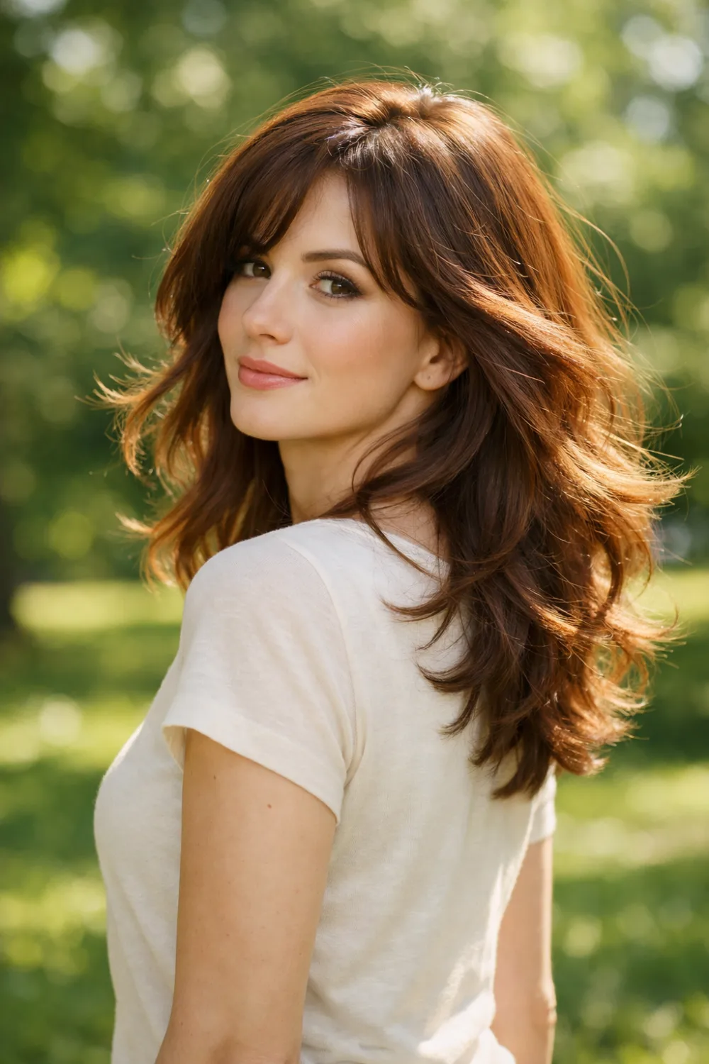 golden brown hair color for brunettes sun kissed waves glowing brunette hairstyle inspiration