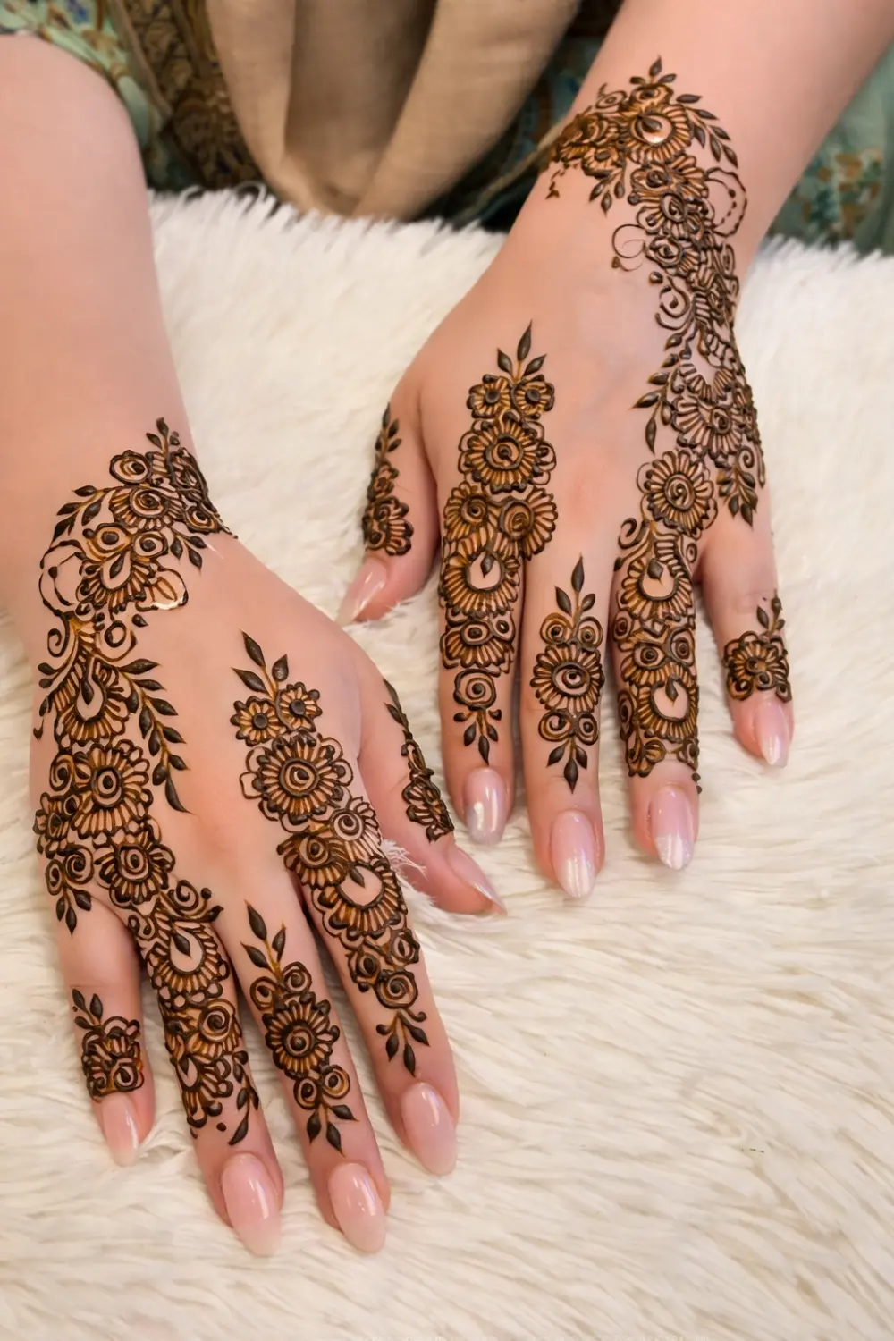 bold floral arabic mehndi design full hand elegant henna style
