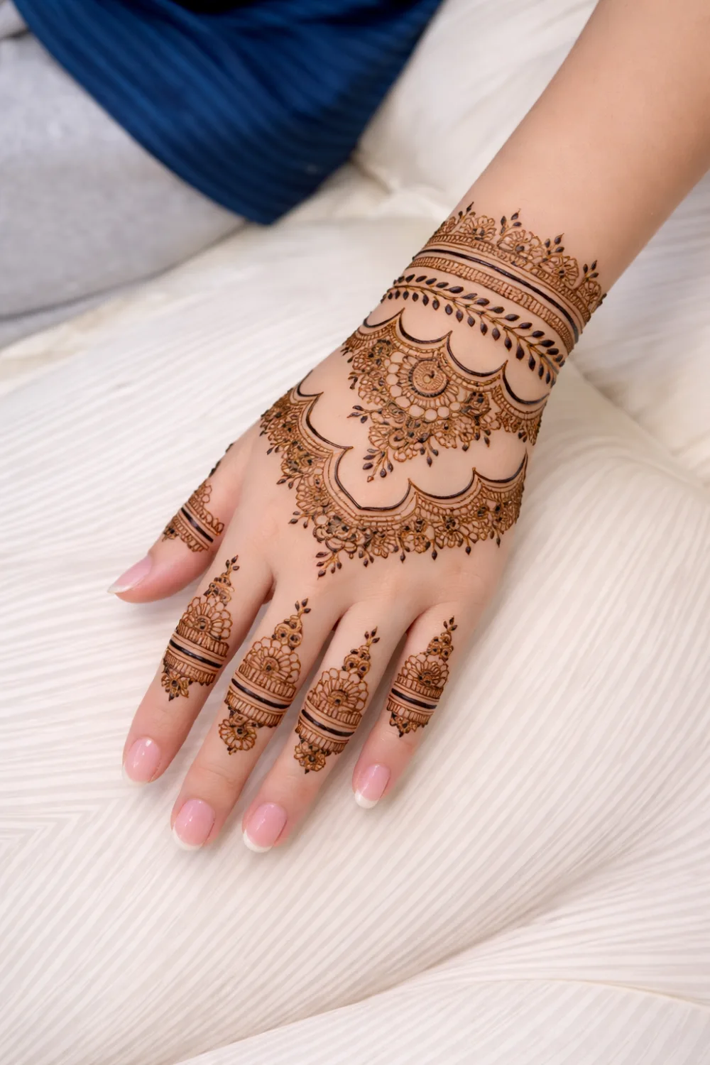 mandala wrist mehndi design jewelry style elegant henna look