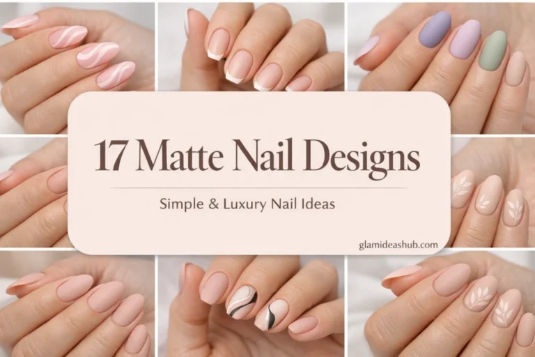 matte nail designs collage featuring elegant nude matte nails french tips swirl nail art and pastel matte manicure ideas inspiration for trendy nail designs