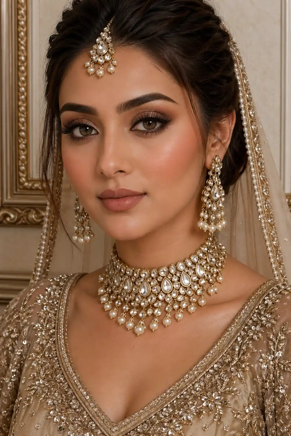 brown monochrome bridal makeup close up warm tones cohesive glam soft glam bride earthy makeup wedding look