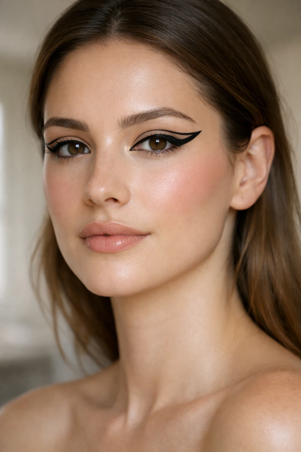 minimal double flick eyeliner soft subtle wing natural everyday eye makeup look