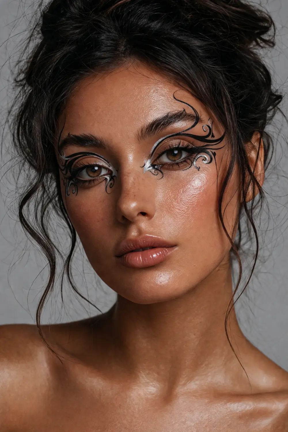 artistic swirl eyeliner creative graphic liner elegant unique eye makeup style