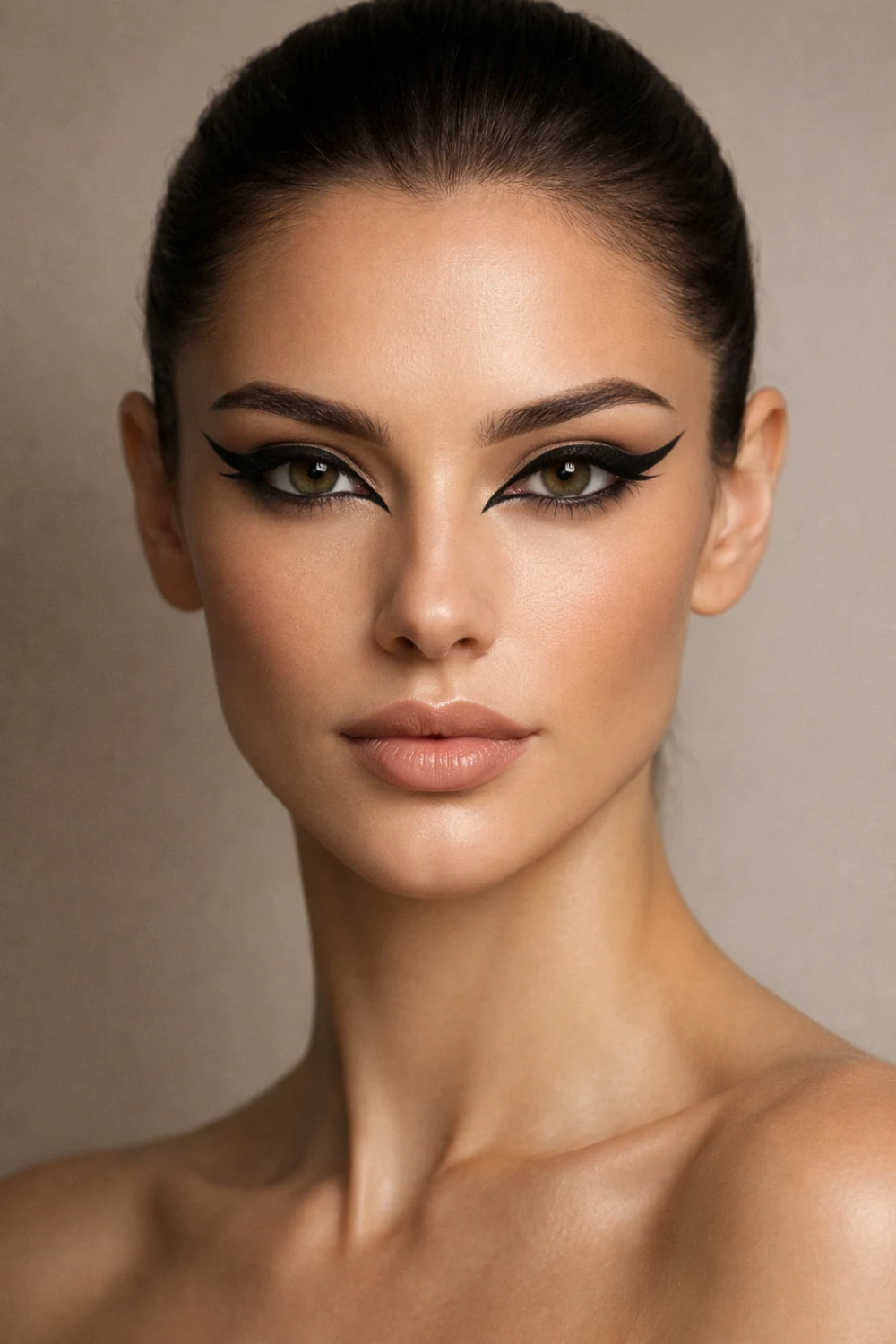 extended cat eye eyeliner sharp lifted wing classic bold eye makeup look