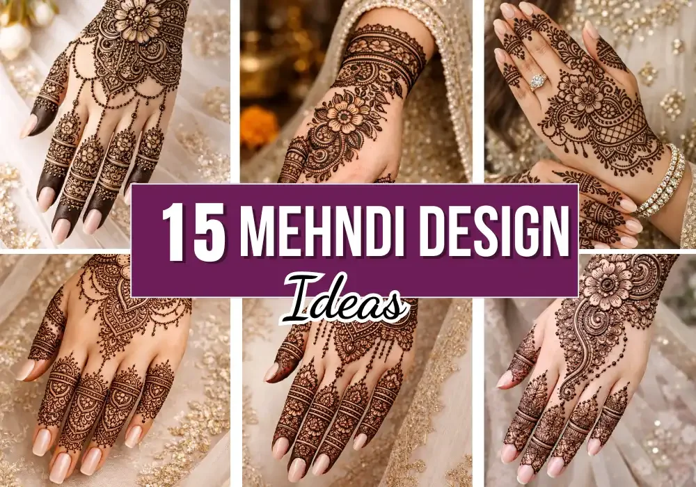 15 elegant mehndi design ideas for back hand featuring detailed floral and traditional patterns perfect for bridal and festive looks