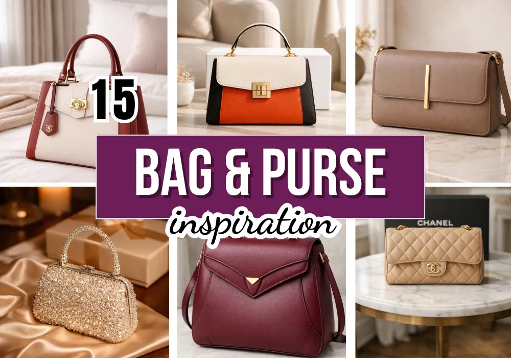 Pinterest collage of elegant bag and purse inspiration featuring luxury handbags, classy purses, modern shoulder bags, and stylish handbag designs for women